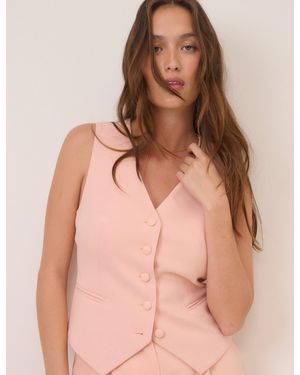 Nobody's Child Peach Tailored Waistcoat - Brown