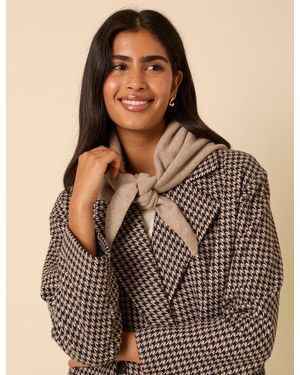 Nobody's Child Wool-Blend Triangle Scarf - Brown