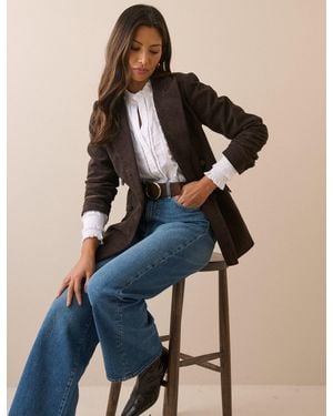 Nobody's Child Cord Double Breasted Alicia Blazer - Blue