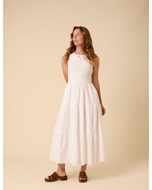 Nobody's Child Sleeveless Tiered Charlie Midi Dress - Natural