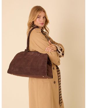 Nobody's Child Suede Shoulder Bag - Brown