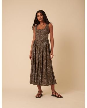 Nobody's Child Ditsy Floral Cora Midi Dress - Natural