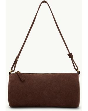 Nobody's Child Suede Barrel Bag - Brown