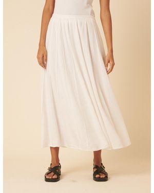 Nobody's Child Linen-Blend Midi Skirt - Natural