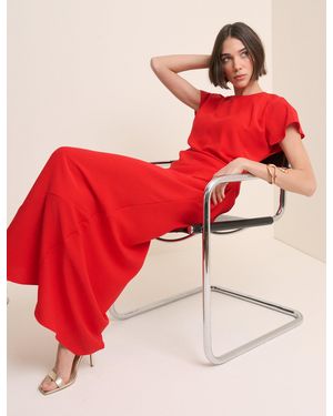 Nobody's Child Asymmetric Naz Maxi Dress - Red