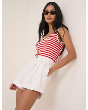 Nobody's Child Pleated High Waisted Shorts - Pink