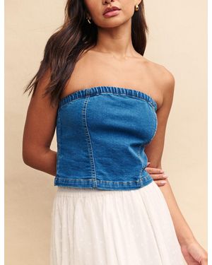 Nobody's Child Dark Denim Bandeau Top - Blue