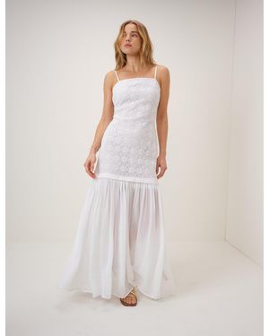 Nobody's Child Drop Waist Lulu Maxi Dress - White