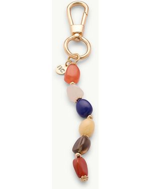 Nobody's Child Multi Coloured Beaded Key Chain - White