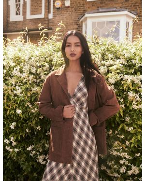 Nobody's Child Suede Blazer Jacket - Natural