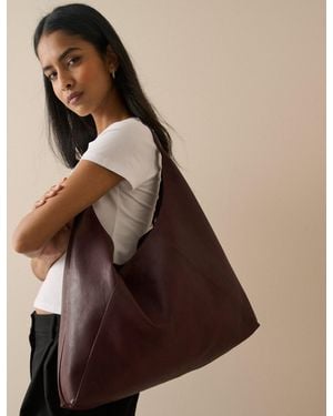 Nobody's Child Leather Slouch Bag - Brown