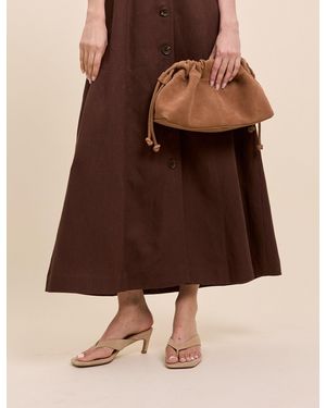 Nobody's Child Suede Flip Flop Heel - Natural