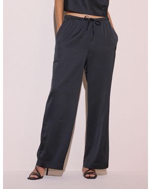 Nobody's Child Satin Wide Leg Trouser - Blue