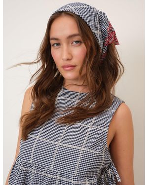 Nobody's Child Gingham Scarf - Blue