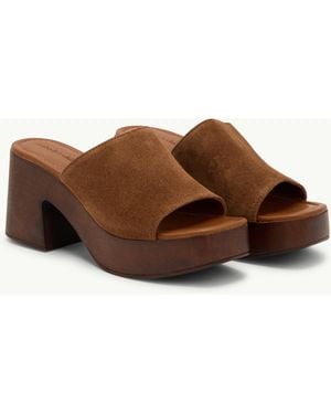 Nobody's Child Chunky 70's Platform Heels - Brown