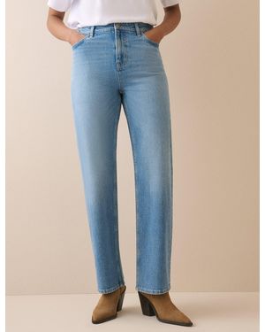 Nobody's Child Mid High Rise Kingston Straight Leg Jeans - Blue