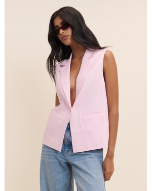 Nobody's Child Baby Sleeveless Boxy Blazer - Pink