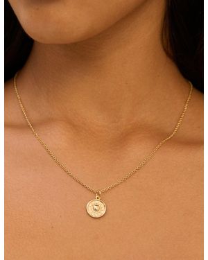 Nobody's Child Plated Circular Pendant Necklace - Metallic