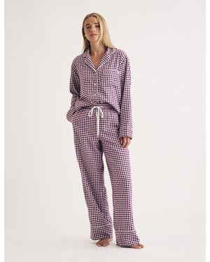 Nobody's Child Gingham Pyjama Trousers - Purple