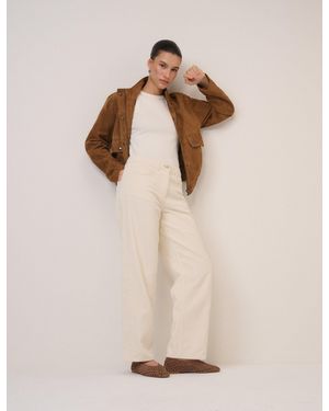 Nobody's Child Cord Bethnal Barrel Leg Jeans - Natural