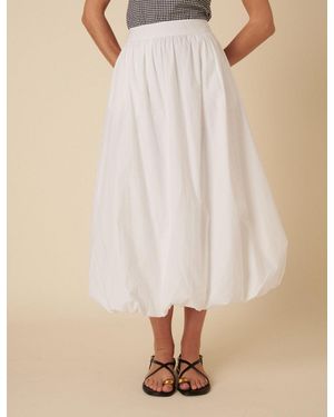 Nobody's Child Bubble Hem Midi Skirt - White