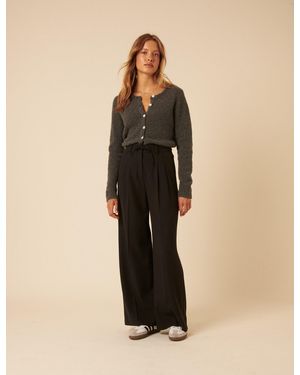 Nobody's Child Wide Leg Tailored Trousers - Natural