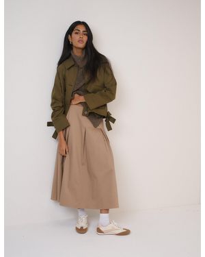 Nobody's Child Pleated Midi Skirt - Natural