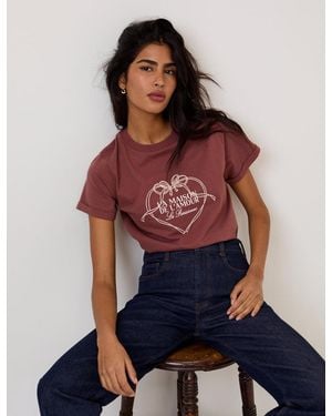 Nobody's Child La Maison Heart Graphic T-Shirt - Blue