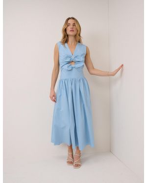 Nobody's Child Light Drop Waist Lefka Maxi Dress - Blue