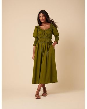 Nobody's Child Ariel Midi Dress - Green