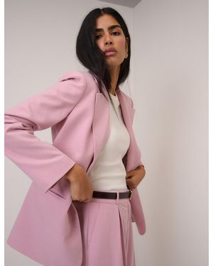 Nobody's Child Single Breasted Twill Blazer - Pink