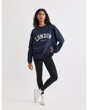 Nobody's Child Crew Neck Logo Sweatshirt - Blue