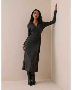 Nobody's Child Ribbed Jersey Everett Midi Dress - Natural
