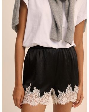 Nobody's Child And Lace Trim Virgo Shorts - Black