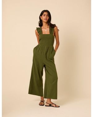Nobody's Child Cropped Length Maya Jumpsuit - Green
