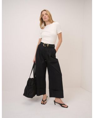 Nobody's Child Boat Neck Ribbed Top - Natural