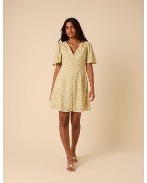 Nobody's Child Ditsy Floral Andie Mini Dress - Natural