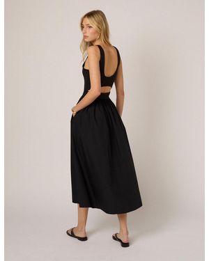 Nobody's Child Fitted Bodice Eliana Midi Dress - Black
