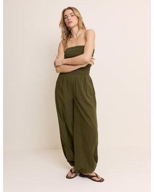 Nobody's Child Shirred Bandeau Carly Jumpsuit - Green