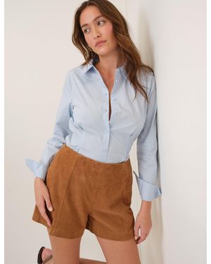 Nobody's Child Suede Shorts - Blue