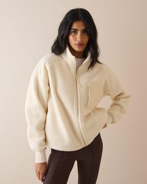 Nobody's Child Borg Funnel Neck Jacket - Natural