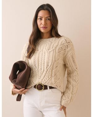 Nobody's Child Cable Knit Jumper - Natural