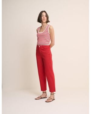 Nobody's Child High Rise Camden Tapered Jeans - Pink