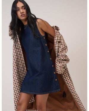 Nobody's Child Dark Denim Izzie Pinafore Mini Dress - Blue