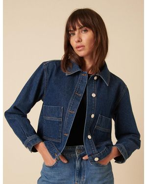 Nobody's Child Boxy Denim Jacket - Blue