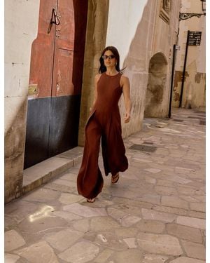 Nobody's Child Wide Leg Reign Jumpsuit - Brown