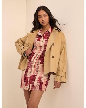Nobody's Child And Cream Patchwork Mel Mini Dress - Natural