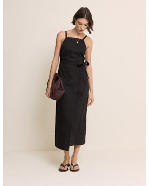 Nobody's Child Square Neck Wrap Kourtney Midi Dress - Natural
