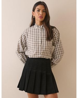 Nobody's Child Cord Pleated Mini Skirt - Black