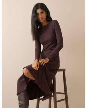 Nobody's Child Boat Neck Bronte Midi Dress - Natural
